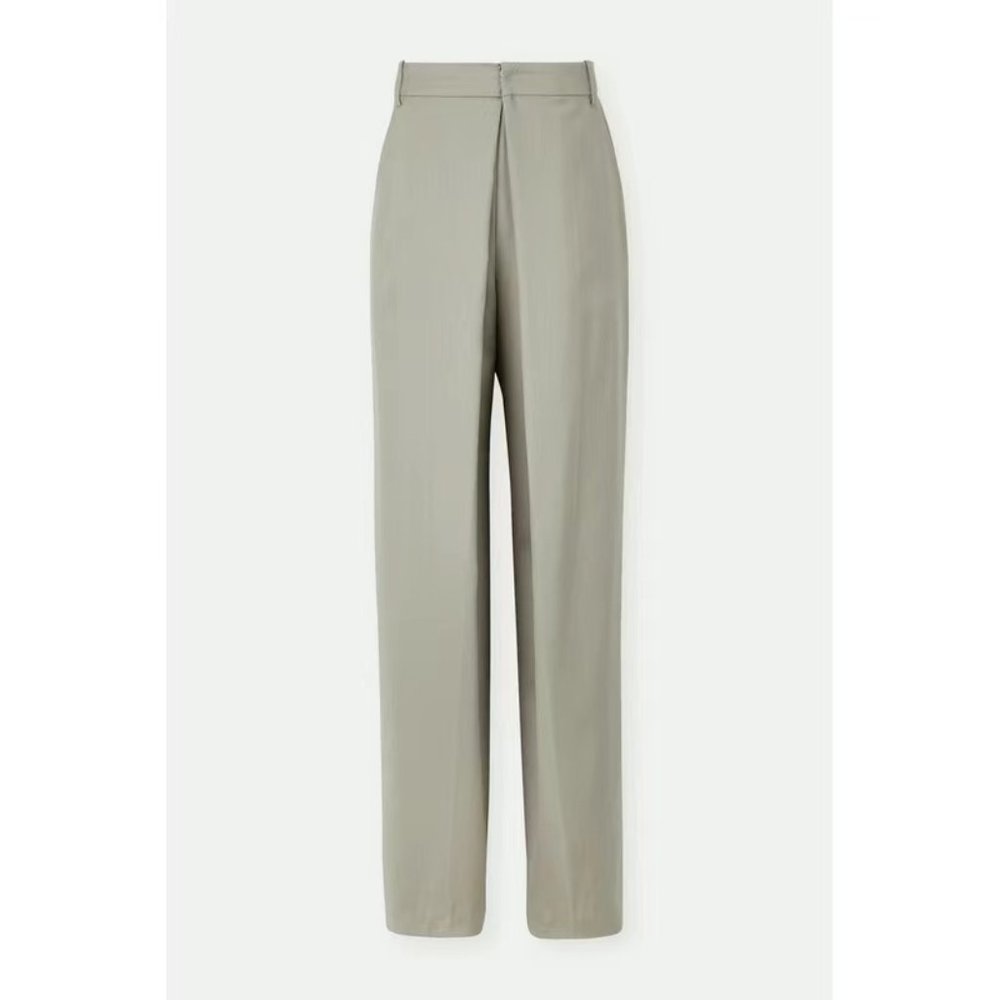 Low classic DEEP TUCK TROUSER - BEIGE KHAKI